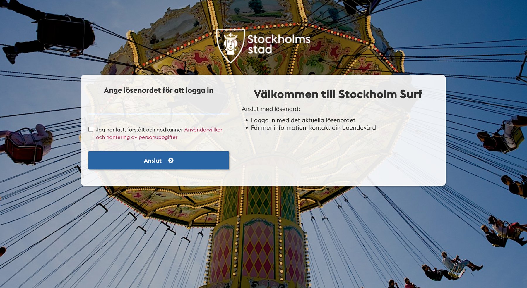 Live captive portal with branded colours and layout