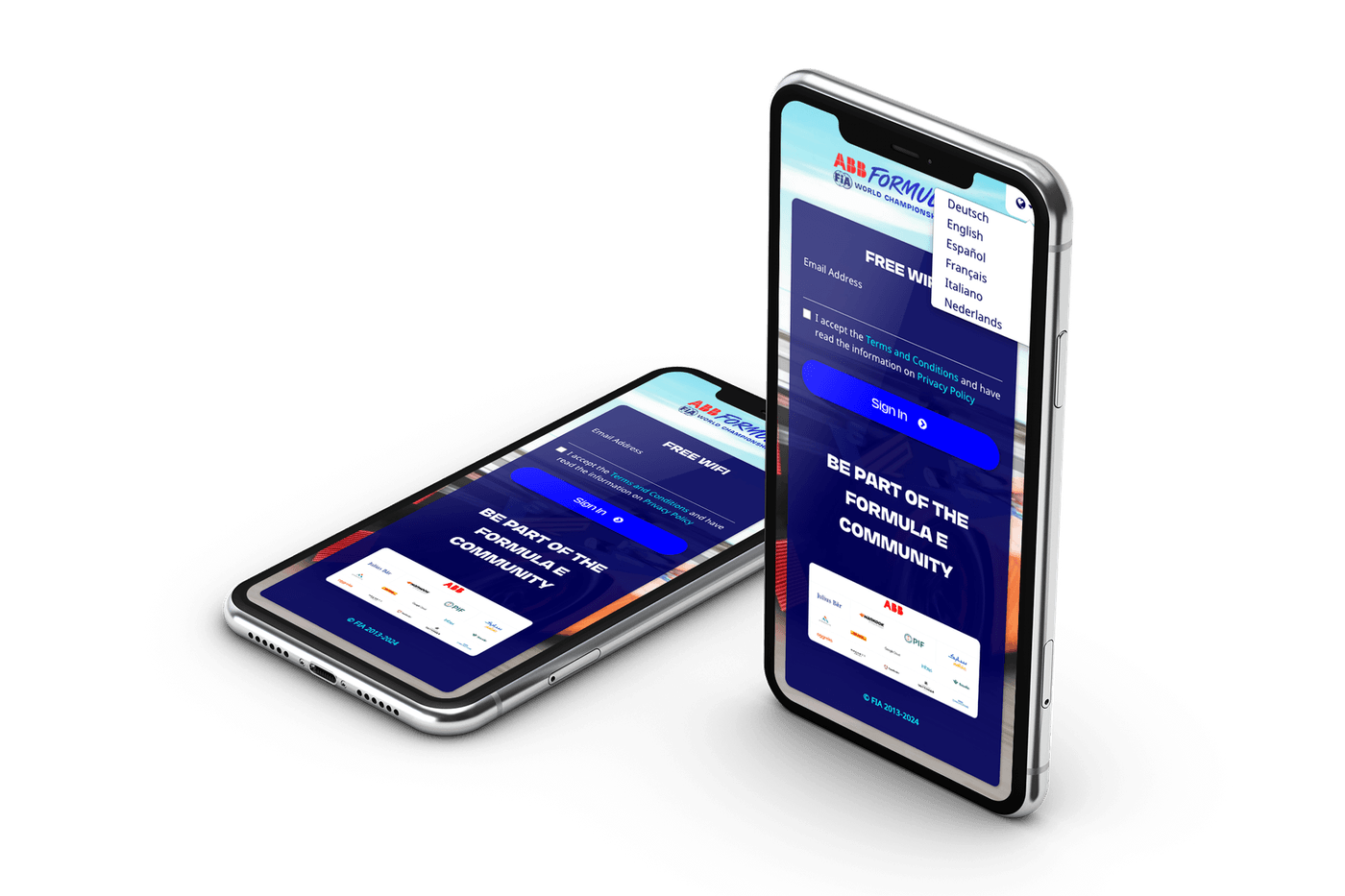 Formula E captive portal